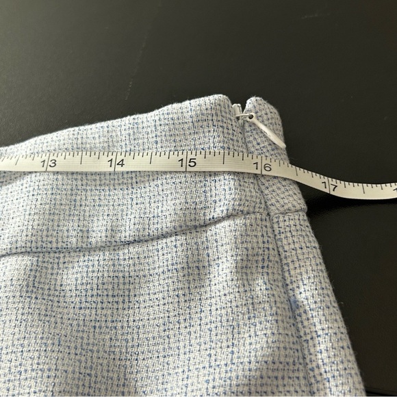 Talbots Career Pants Women's Fully Lined Straight Leg Blue White Sz 10 Side Zip - Picture 7 of 8